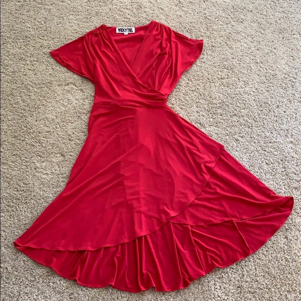 Fuchsia colored Wrap around dress